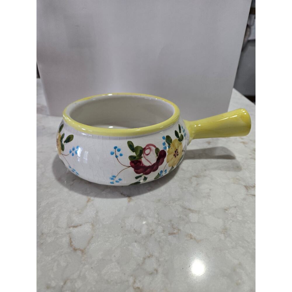 Vintage FTD Handpainted Ceramic Bowl Planter Succulents Portugal Home Decor